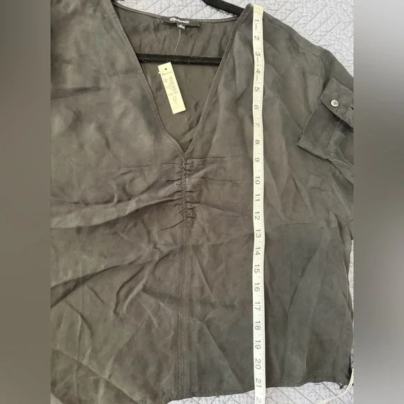 Madewell Brushed Ruched-Front Top Size 16 - Picture 9 of 15